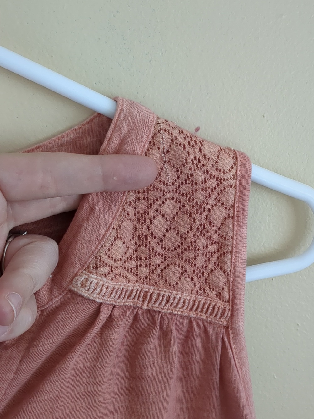 Small Sonoma Ombre Top Dip Dye Peach Salmon Color - Picture 6 of 9